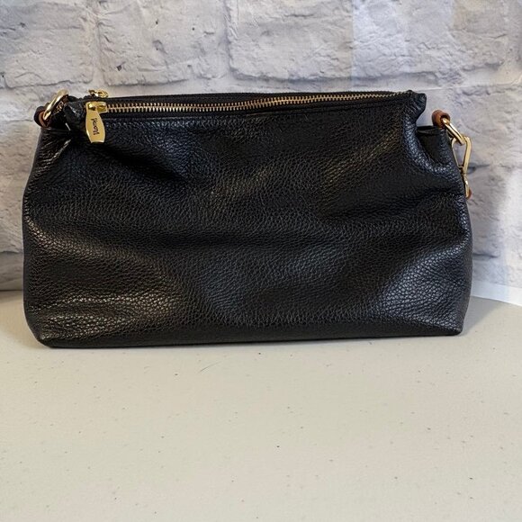 Valentina Supple Slouchy Leather Bag Black Brown Crossbody Made in Italy - Picture 7 of 16